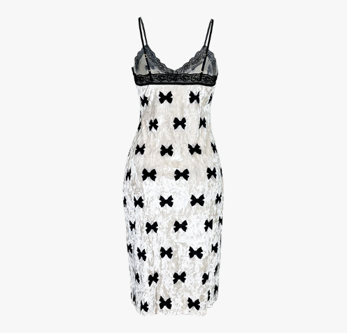 Sexy Print Velvet Nightdress