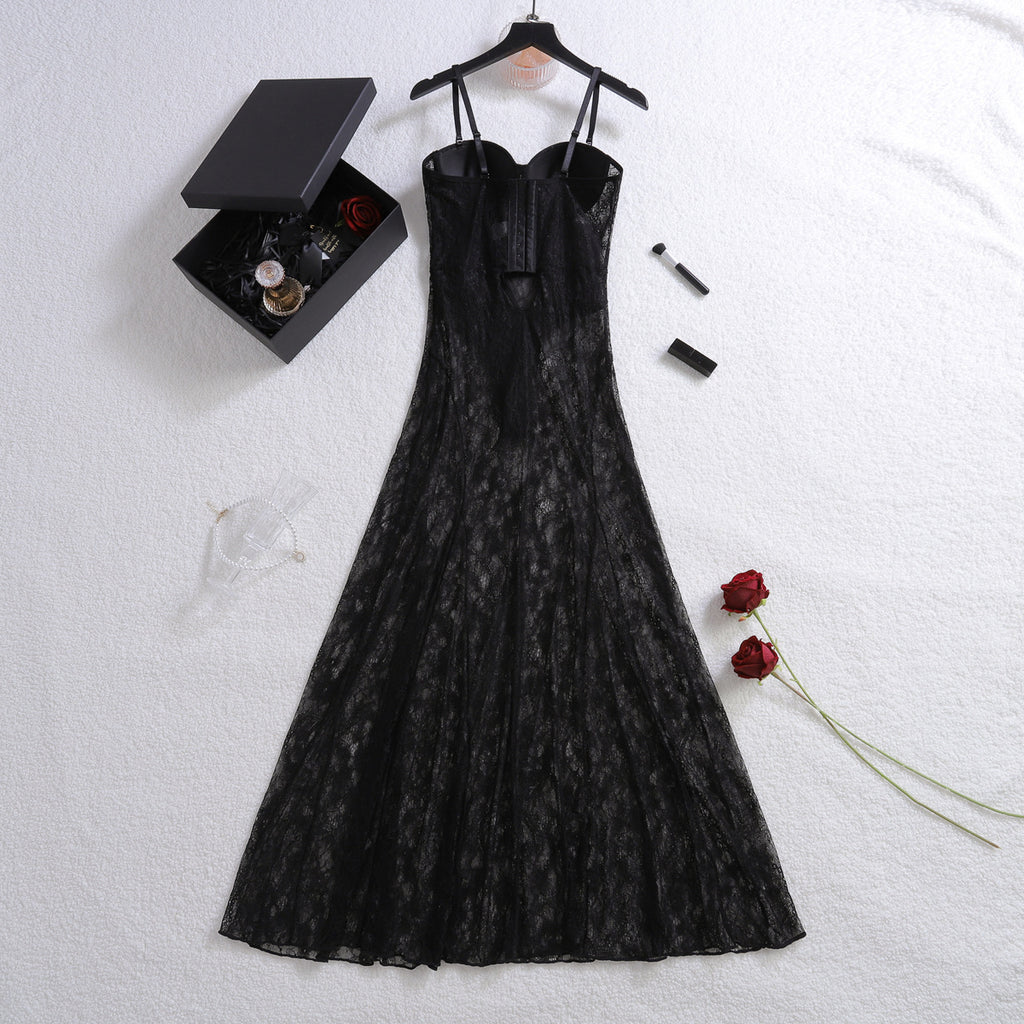 Sheer Lace Slip Dress