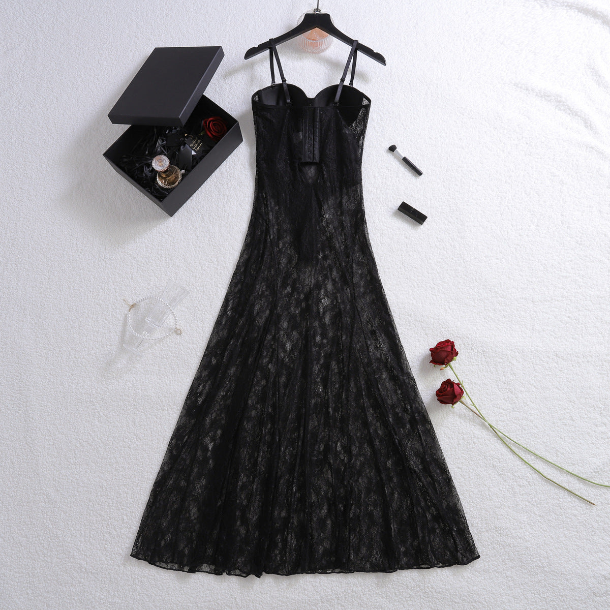 Sheer Lace Slip Dress