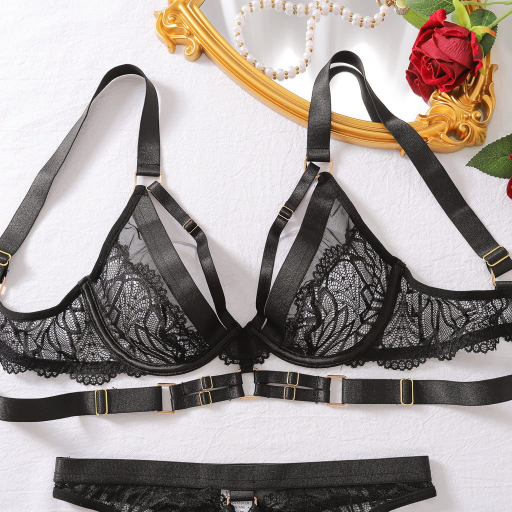 Sexy Lace Bra See through Two Piece Sets