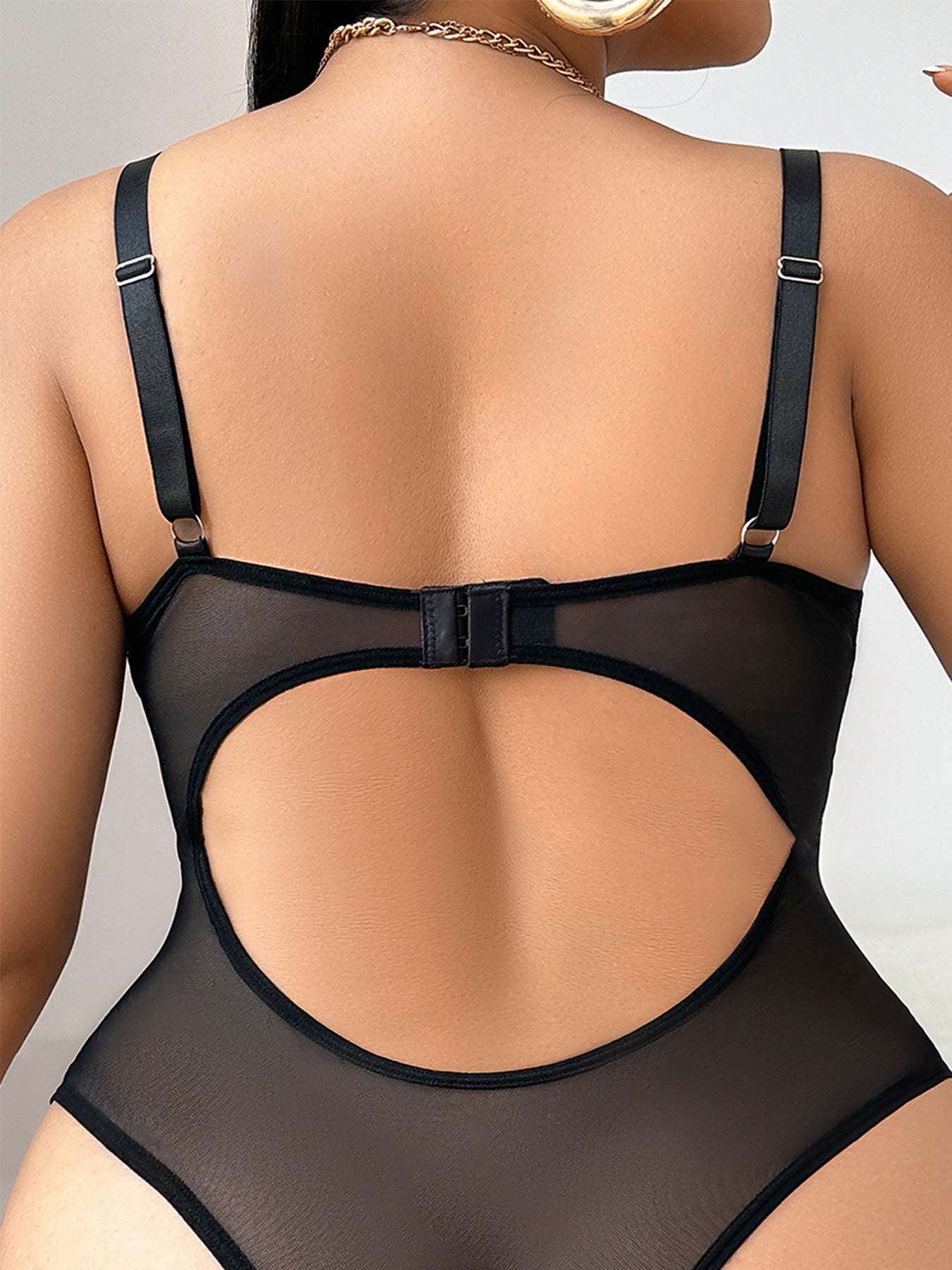 Plus Size Faux Leather Pajamas
