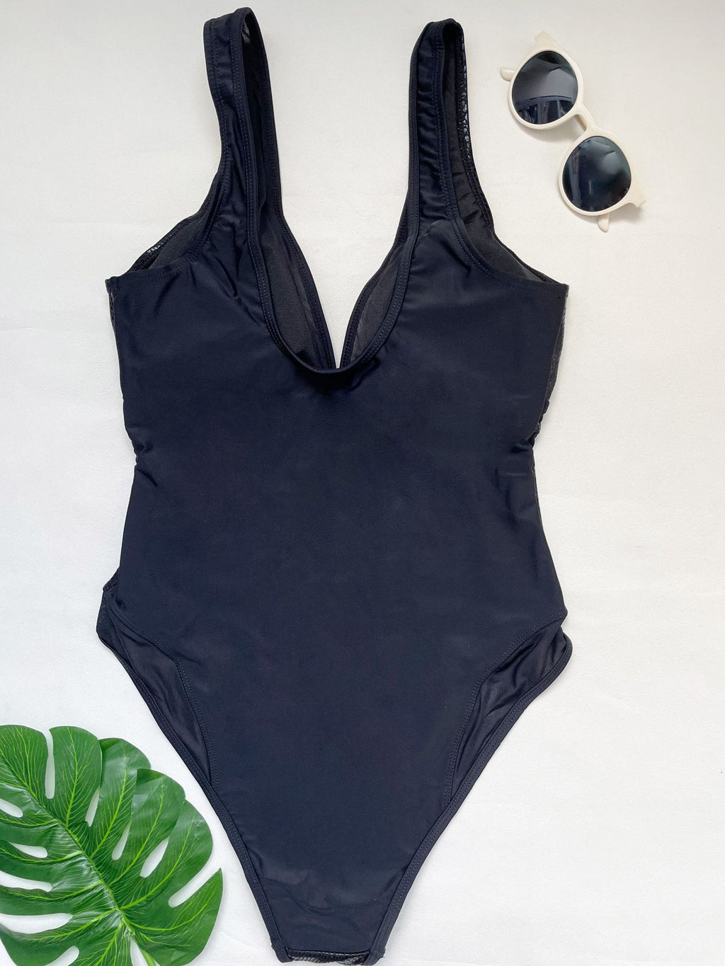 Sexy Tight Deep V Plunge One Piece Swimsuit
