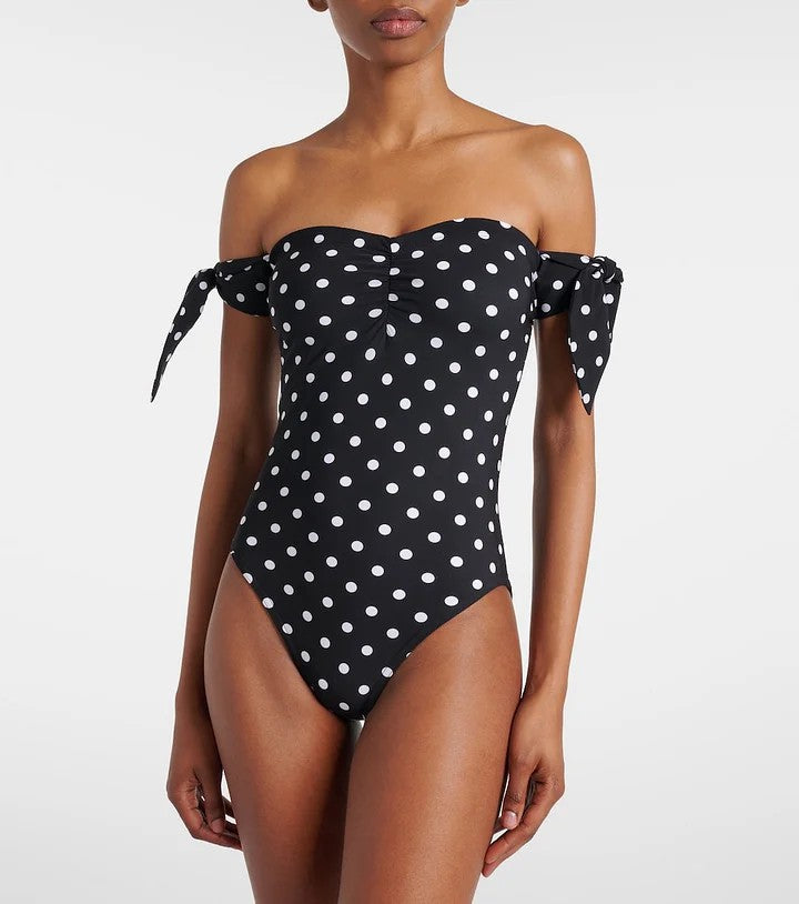 Polka Dot One Piece Swimsuit Women Vacation Beach Two Piece Sets