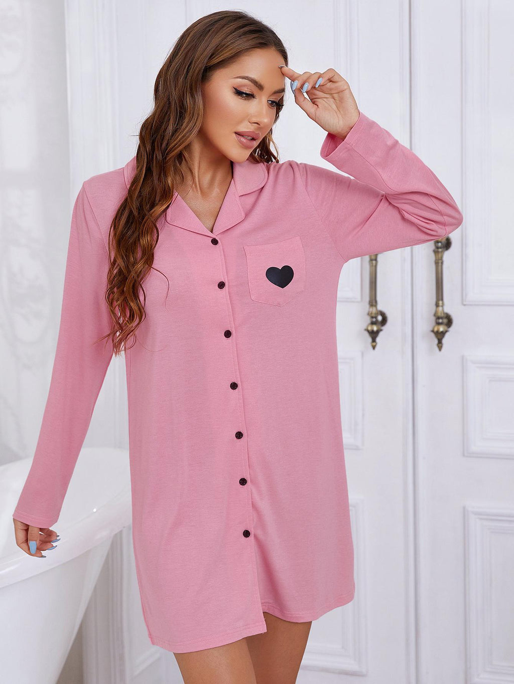 Pajamas Long Sleeved Nightdress