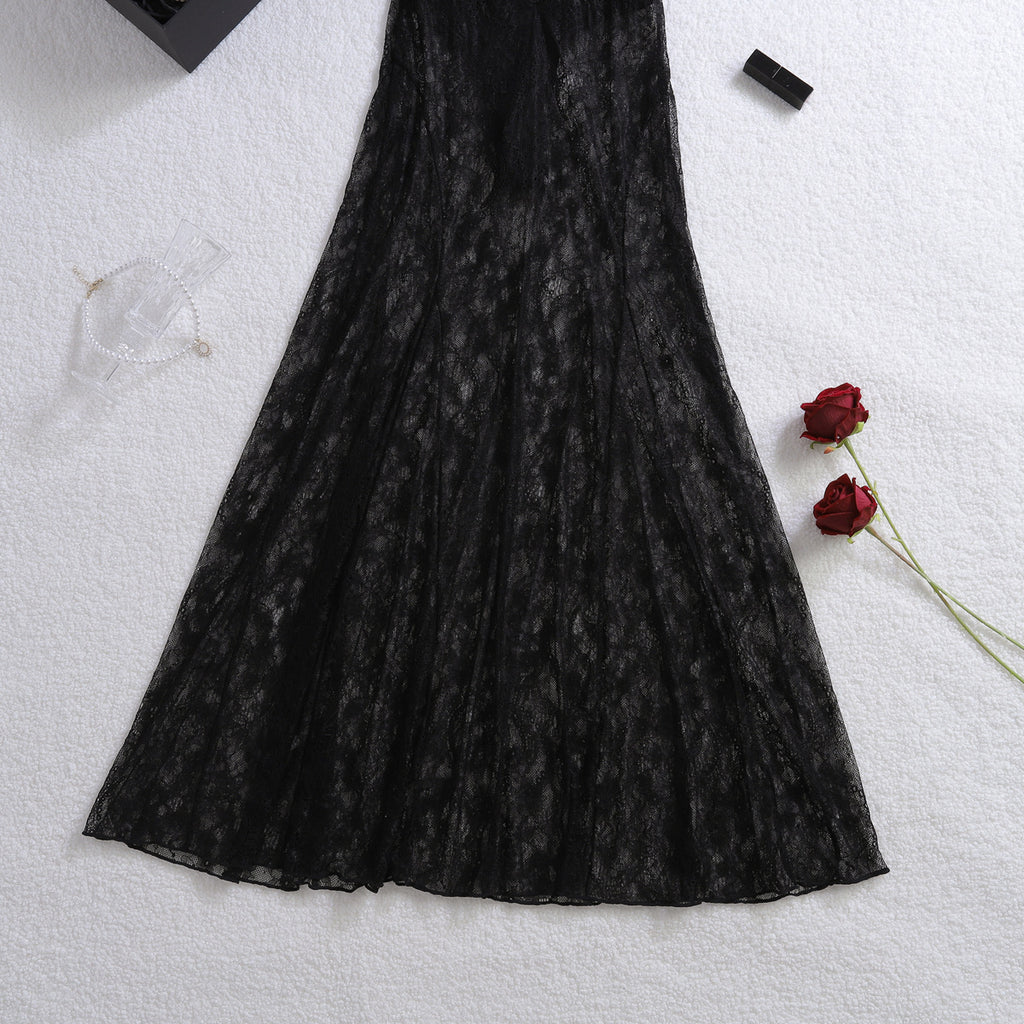 Sheer Lace Slip Dress