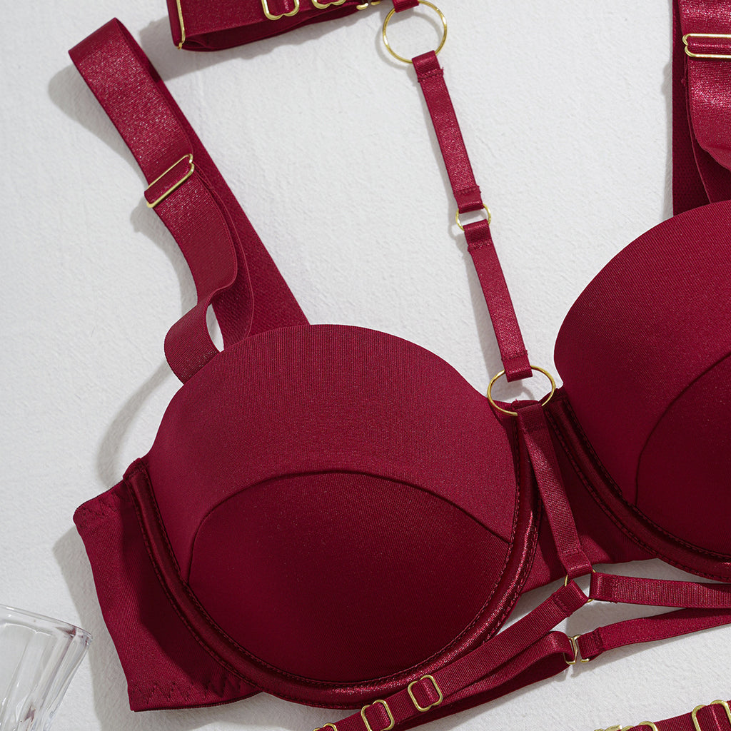Sexy Bra Set Push up  Five Piece Set
