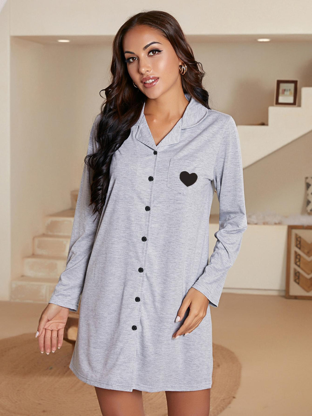 Pajamas Long Sleeved Nightdress