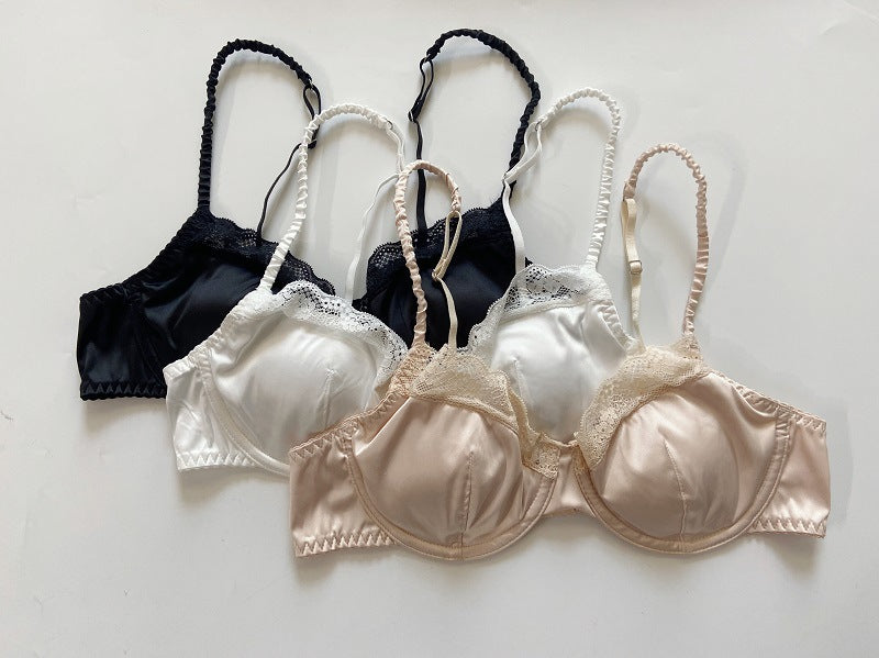 Entry Underwear Women Fp Elastic Satin Satin Lace Edge Sexy Bra