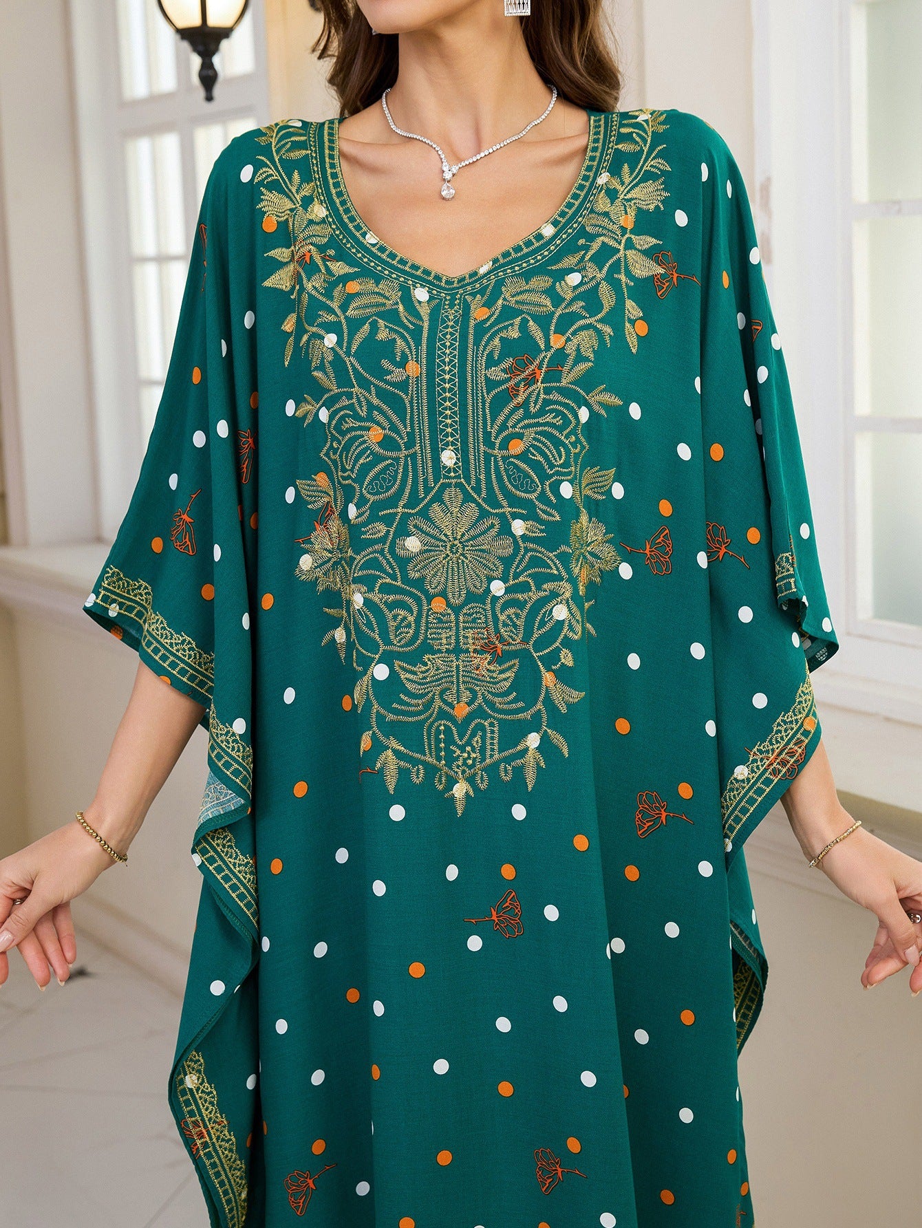 Arrival Cotton Embroidered Sun Protection Robe Women Vacation Beach Dress Loose Bikini Cover up Blouse