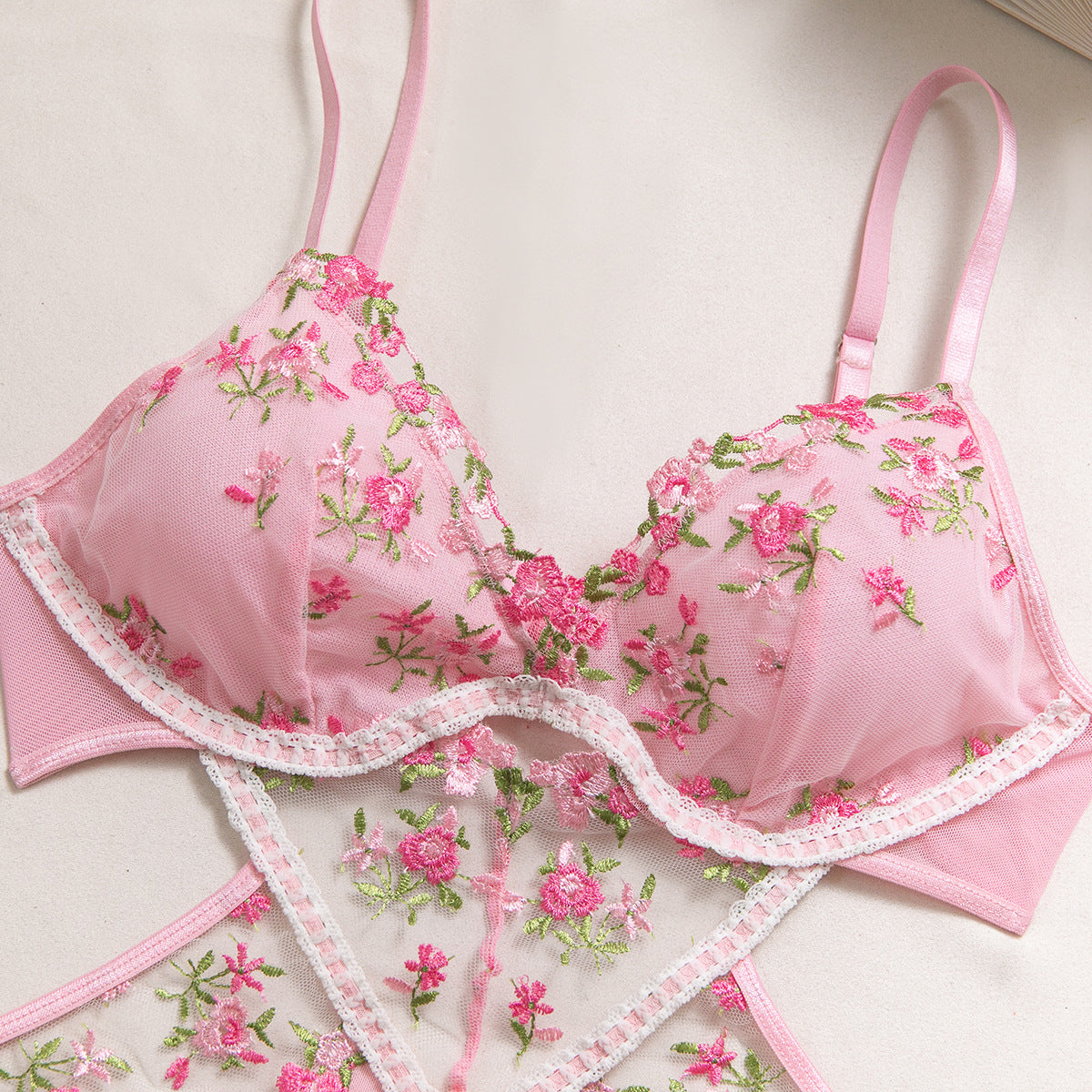 Sexy Underwear Sexy Seduction Net Pajamas Sexy See through Embroidered Nightdress