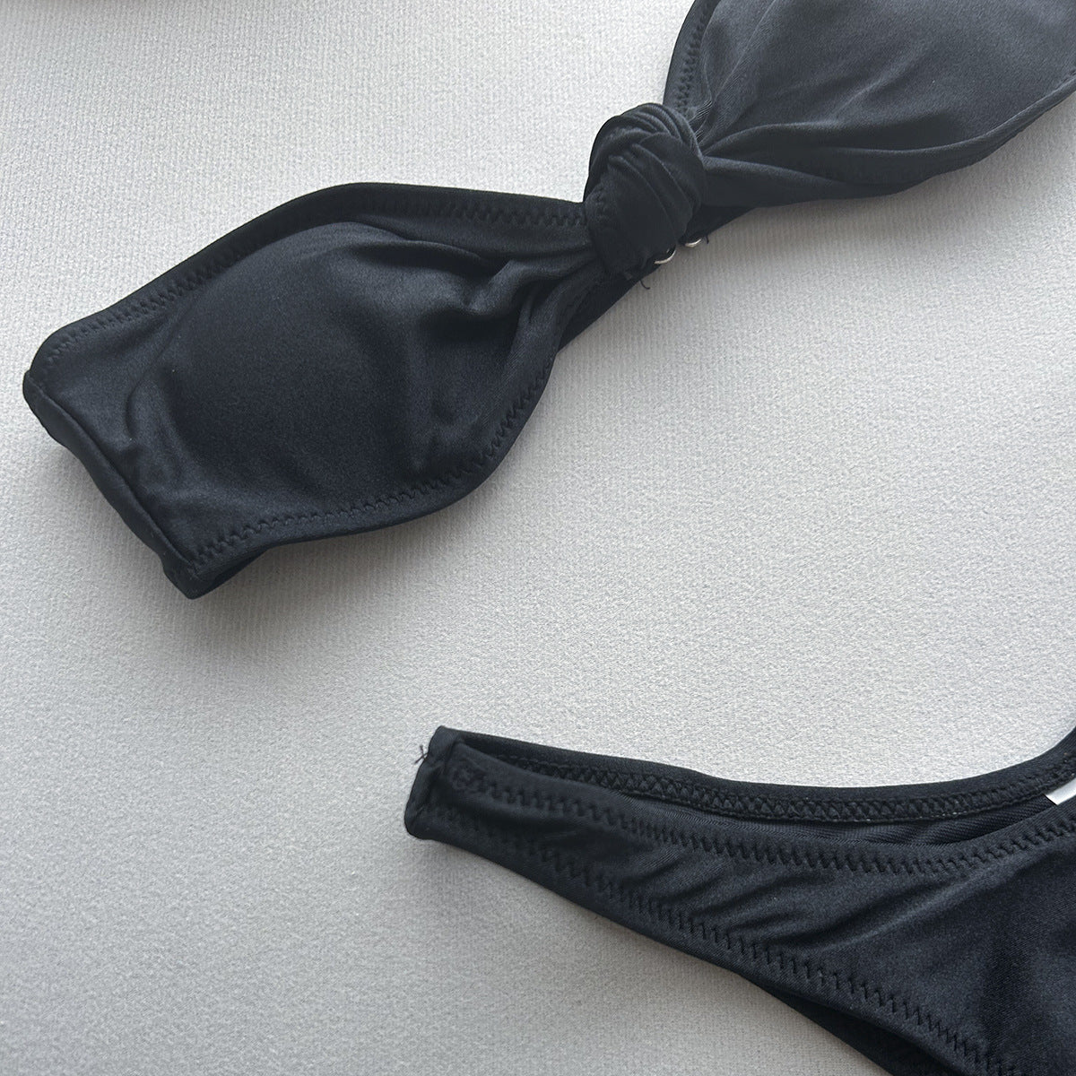 Bikini Sexy Bikini Solid Color Tube Top Split Women Swimsuit Swimsuit Women