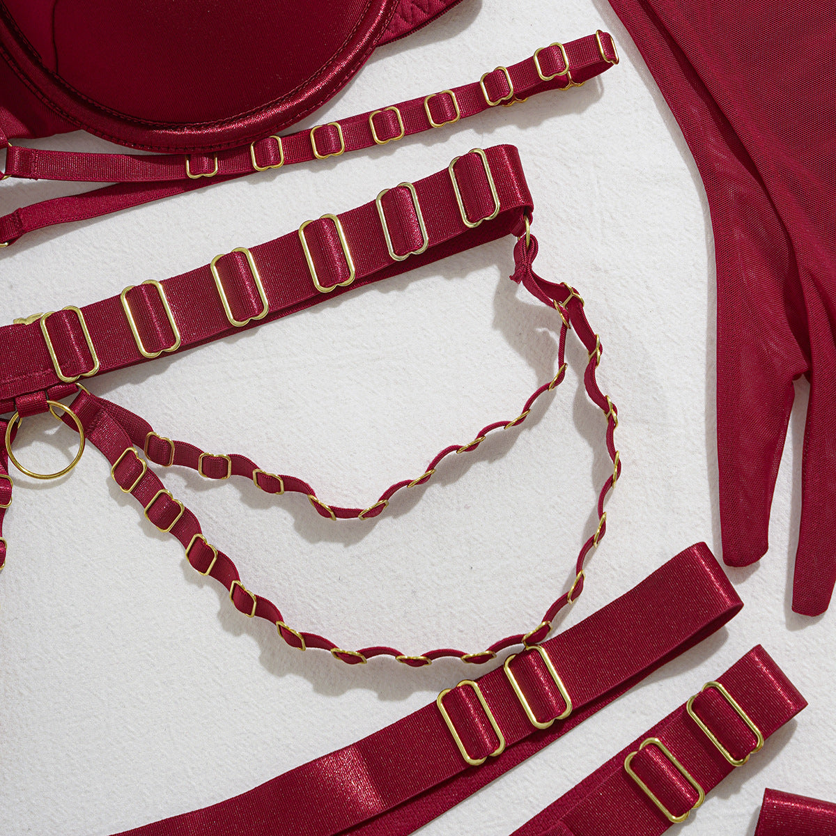 Sexy Bra Set Push up  Five Piece Set