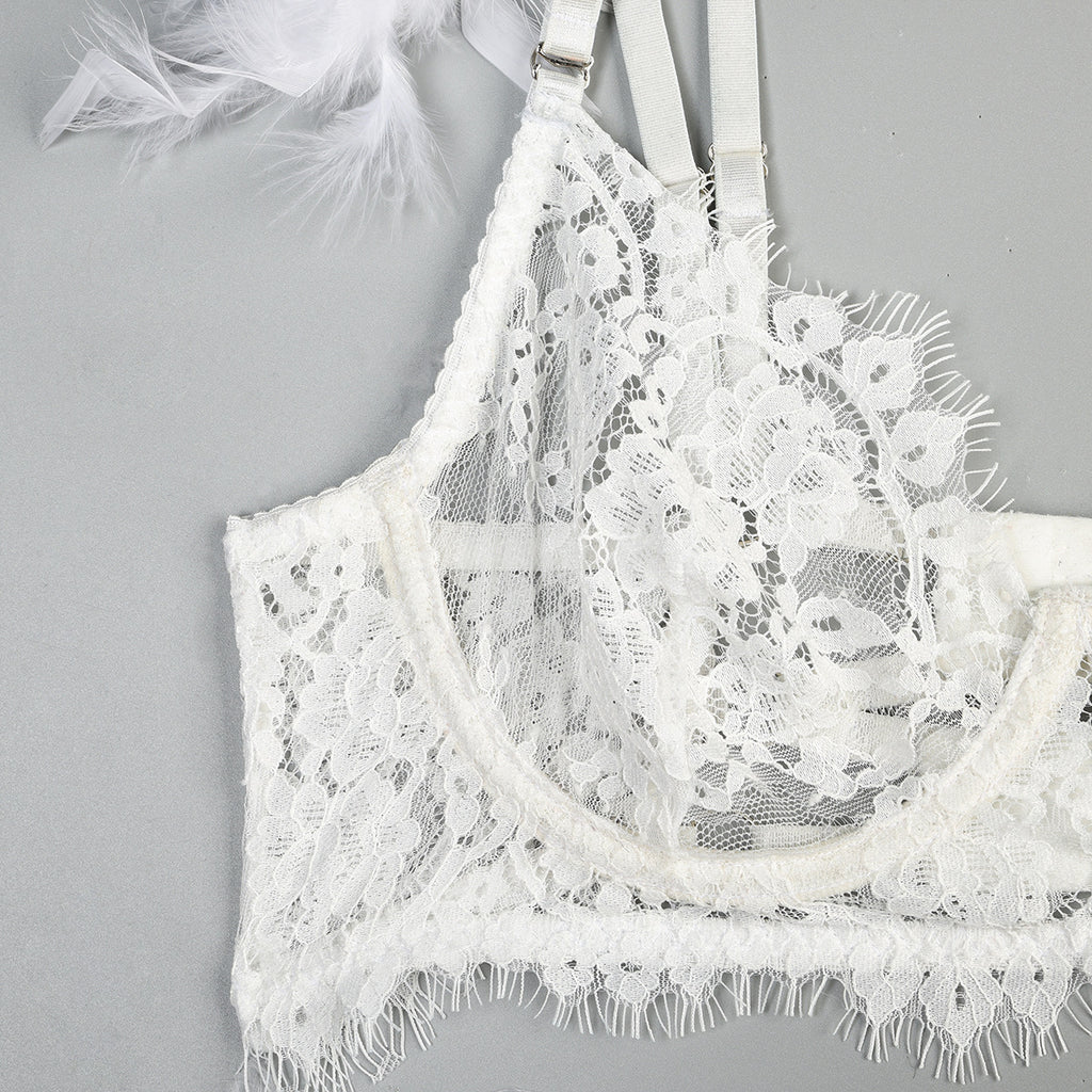 Lingerie Feather Lace Sexy Sexy Suit Heavy Industry High Quality Sexy Underwear Women