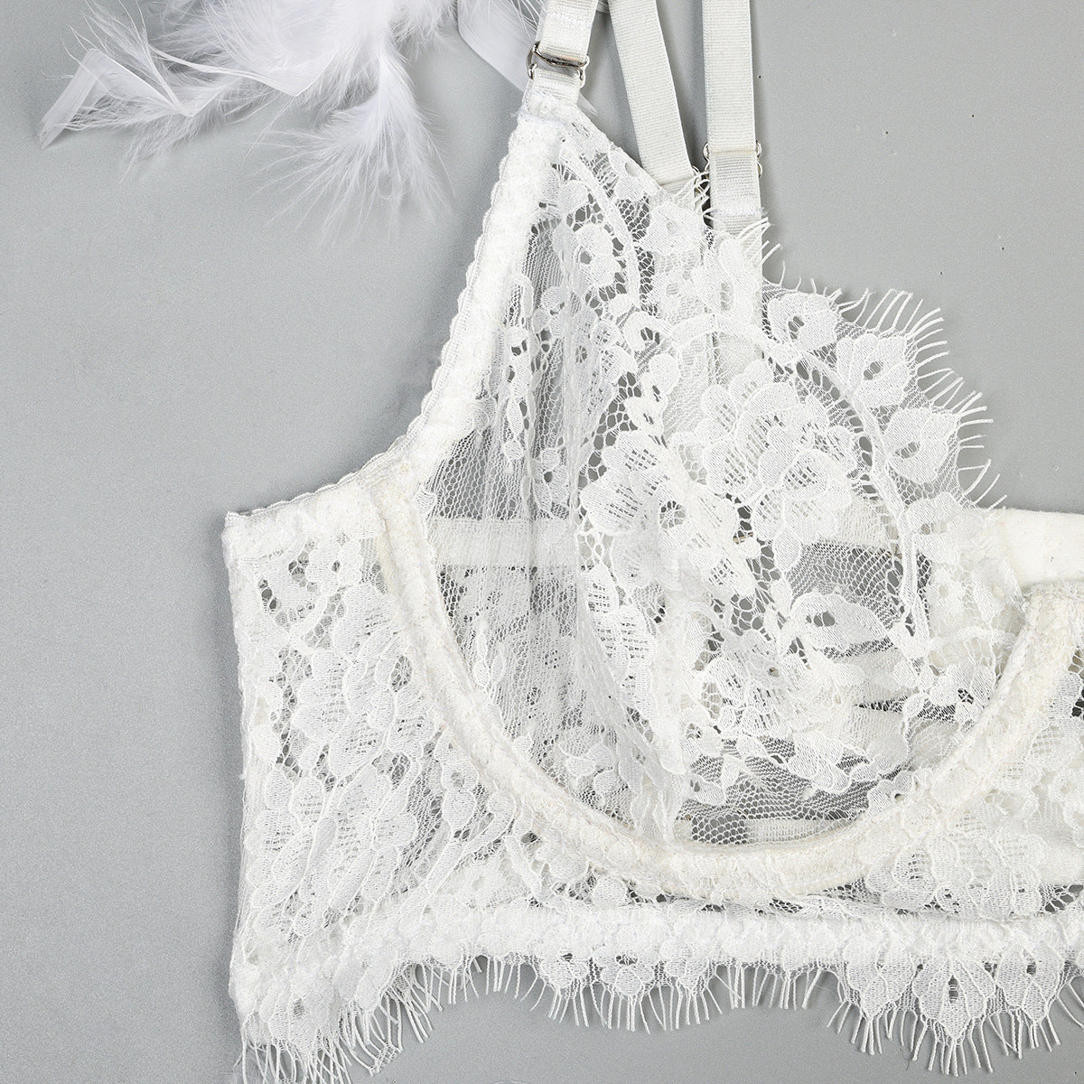 Lingerie Feather Lace Sexy Sexy Suit Heavy Industry High Quality Sexy Underwear Women