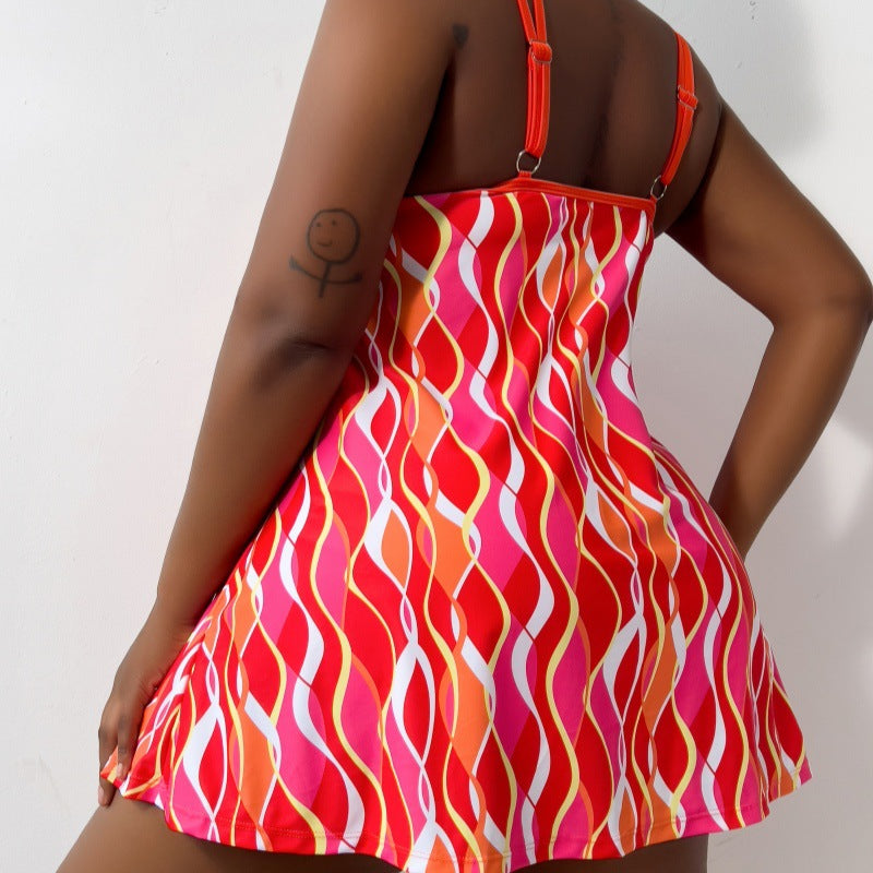 Plus Size Bikini Sexy Print Swimsuit