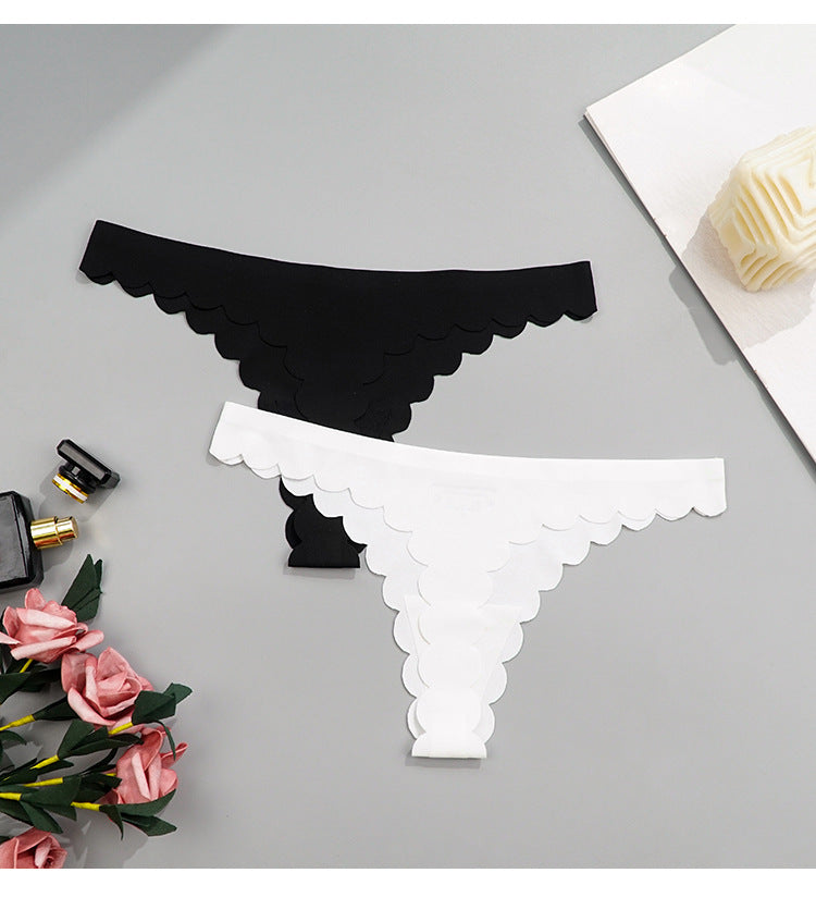 Lady Sexy Seamless T Back One Piece Low Waist Sports Invisible T Shape Underwear for Women