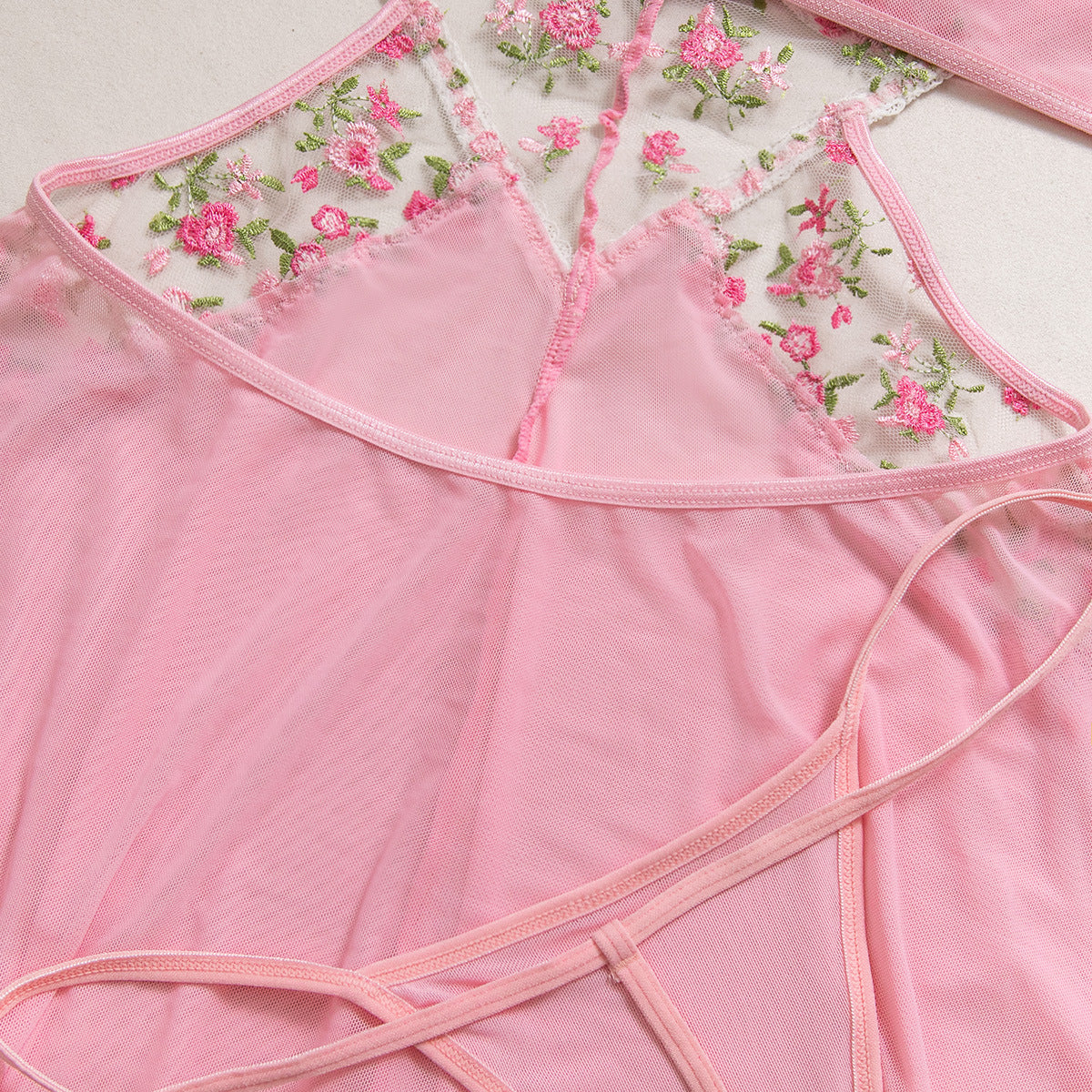 Sexy Underwear Sexy Seduction Net Pajamas Sexy See through Embroidered Nightdress