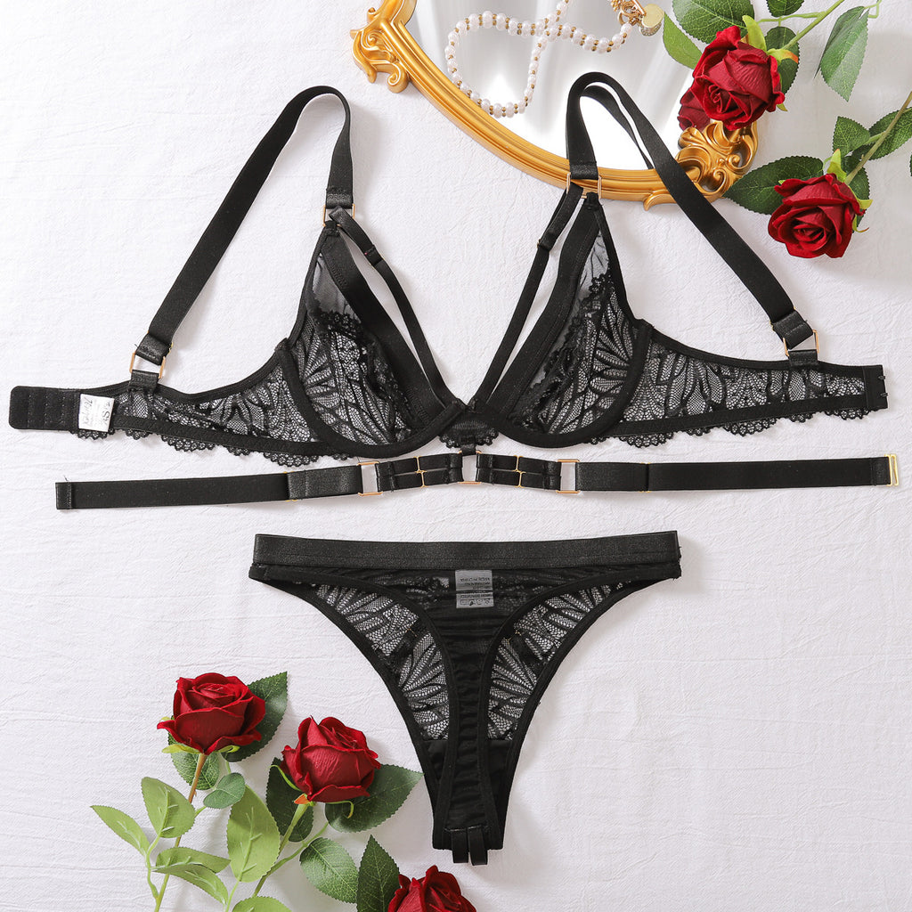 Sexy Lace Bra See through Two Piece Sets