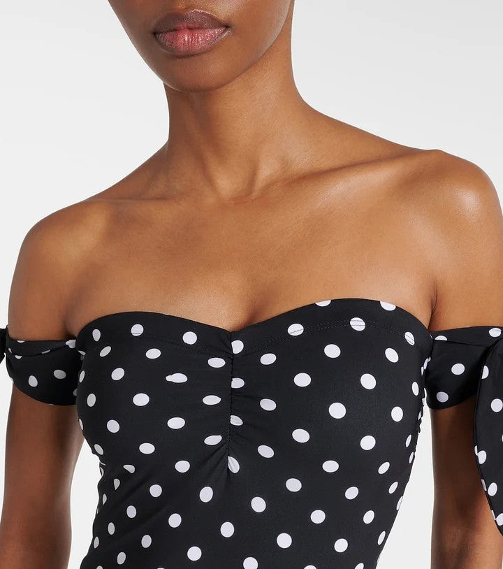 Polka Dot One Piece Swimsuit Women Vacation Beach Two Piece Sets