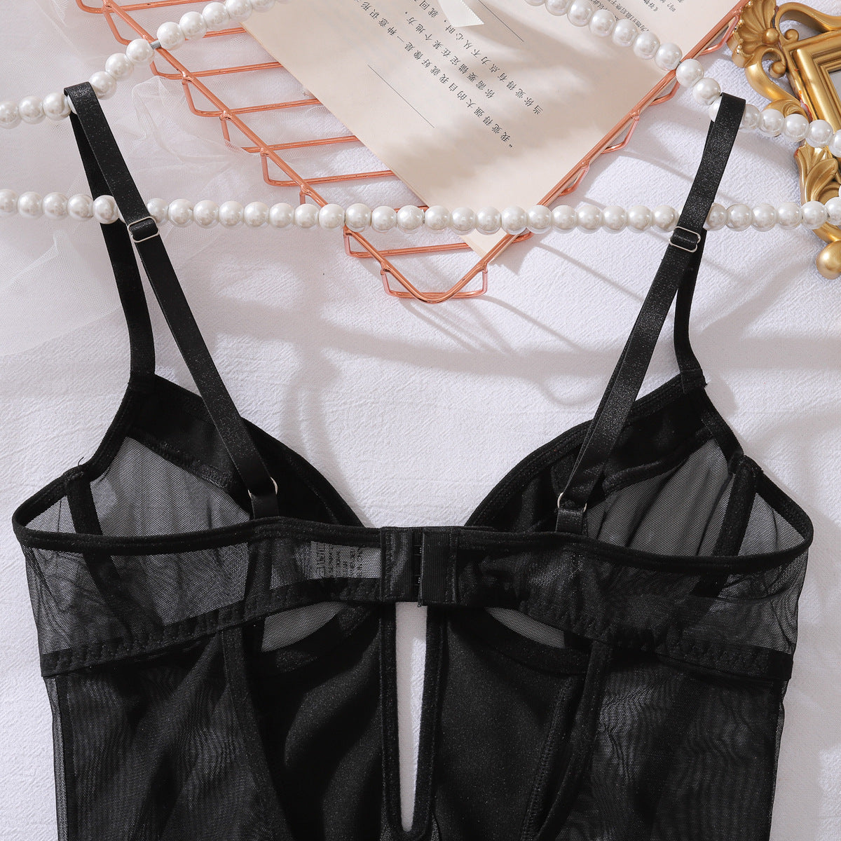 Sexy See through Mesh Patchwork Faux Leather Slim Fit Sexy Rivets Shaping Jumpsuit