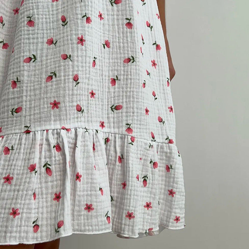 Summer Sling Cotton Printed Nightdress