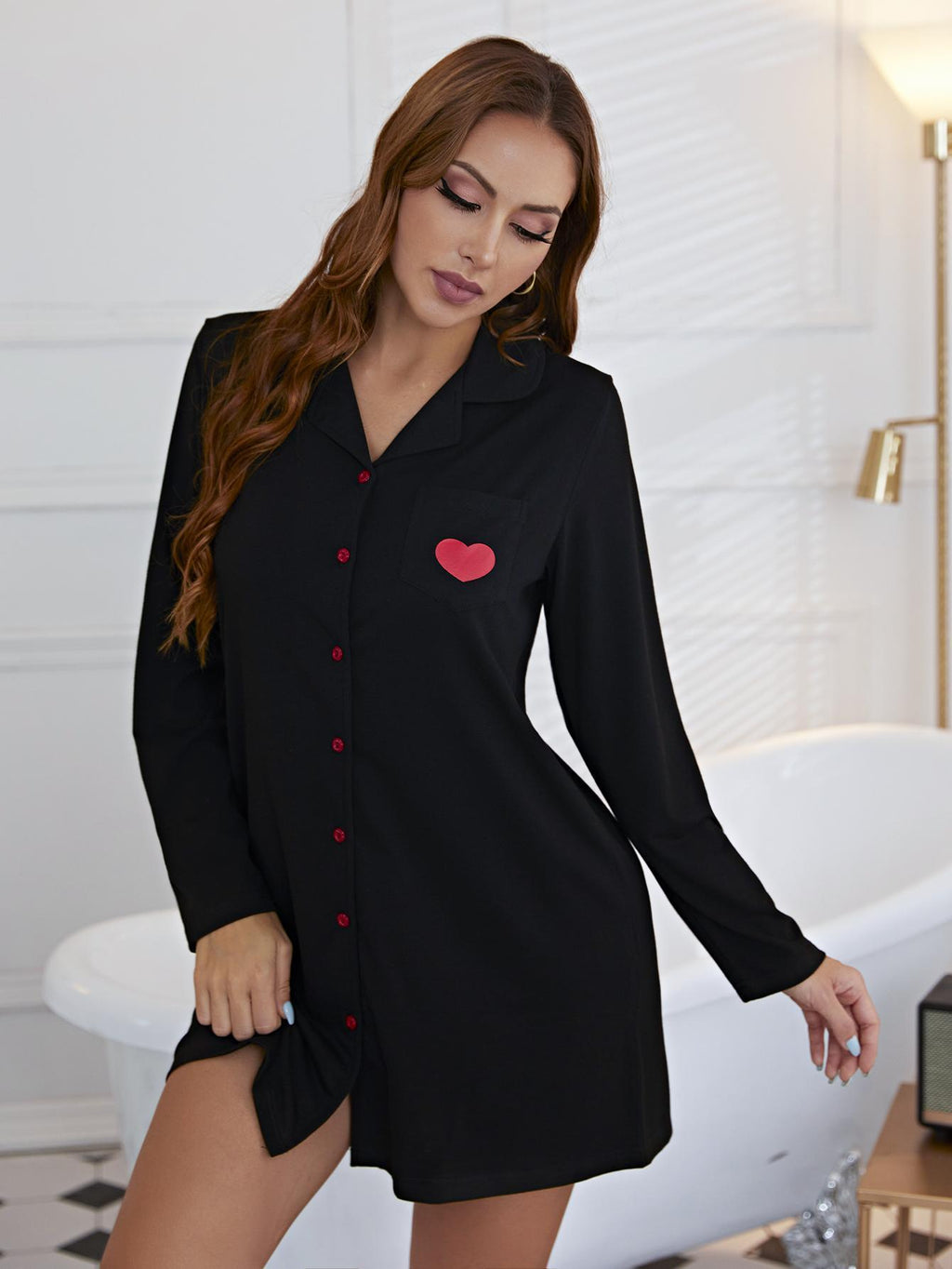 Pajamas Long Sleeved Nightdress