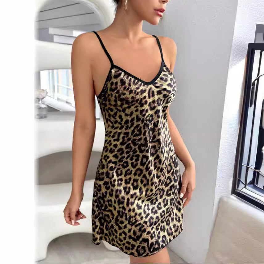 Sexy Backless Ice Silk Homewear
