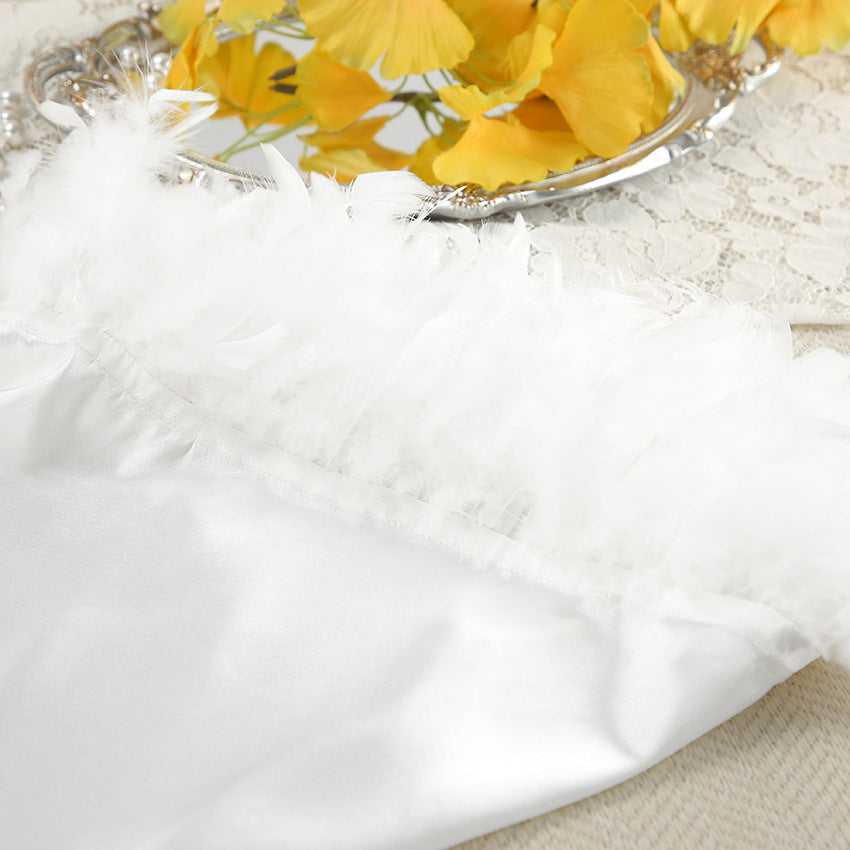 Loose Nightdress Two Piece Satin