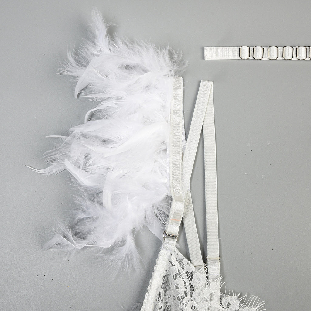 Lingerie Feather Lace Sexy Sexy Suit Heavy Industry High Quality Sexy Underwear Women