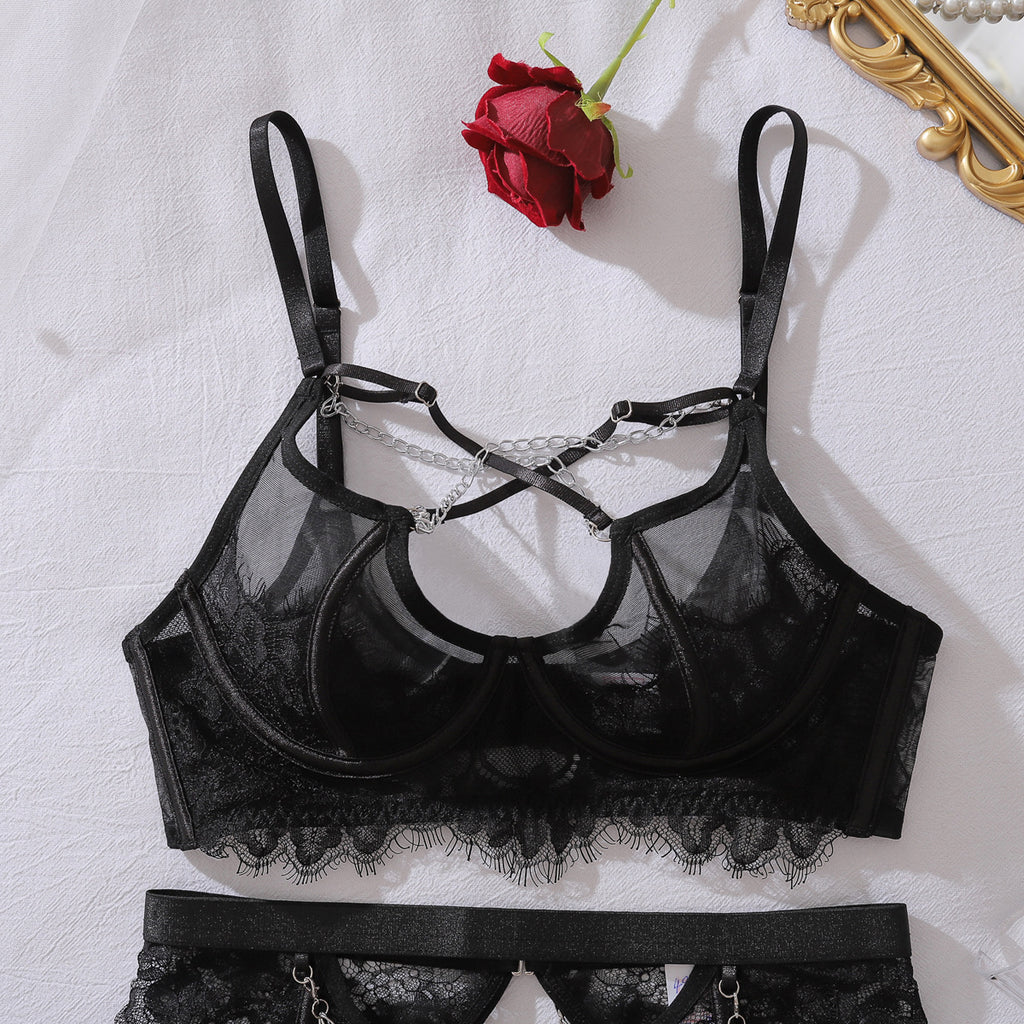 Decoration See through Eyelash Lace Body Shaping Sexy Underwear Split