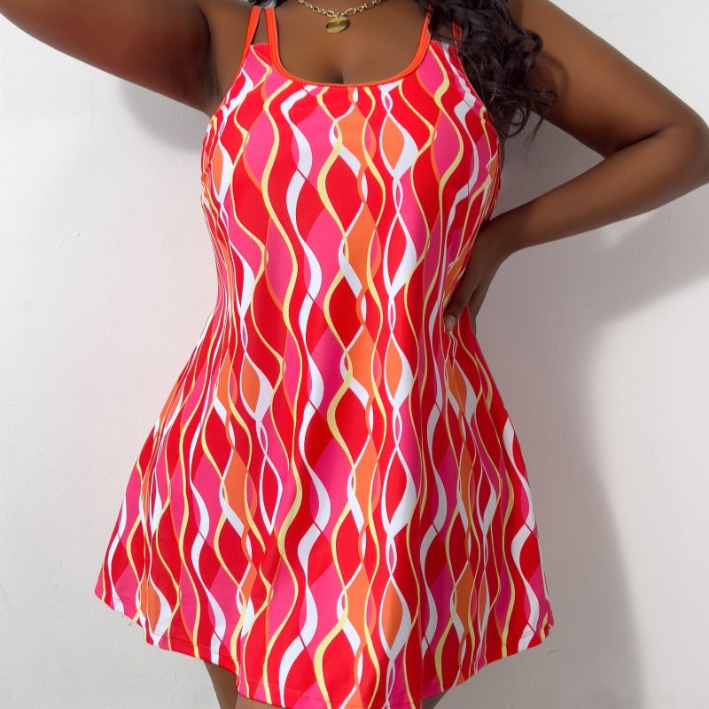 Plus Size Bikini Sexy Print Swimsuit