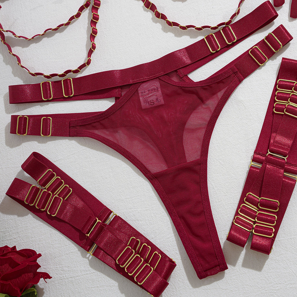 Sexy Bra Set Push up  Five Piece Set