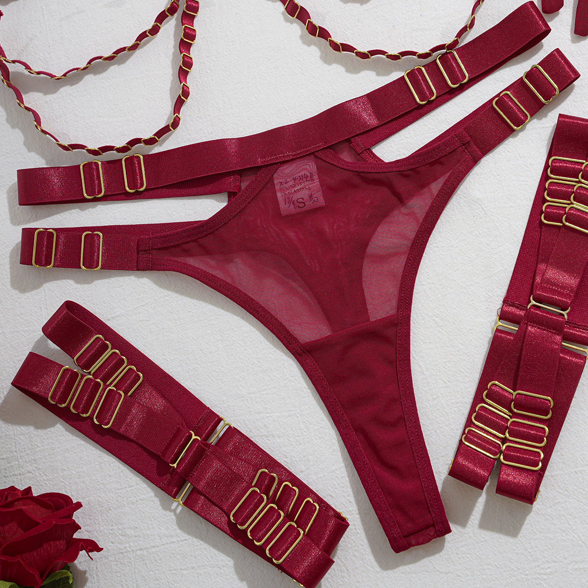 Sexy Bra Set Push up  Five Piece Set