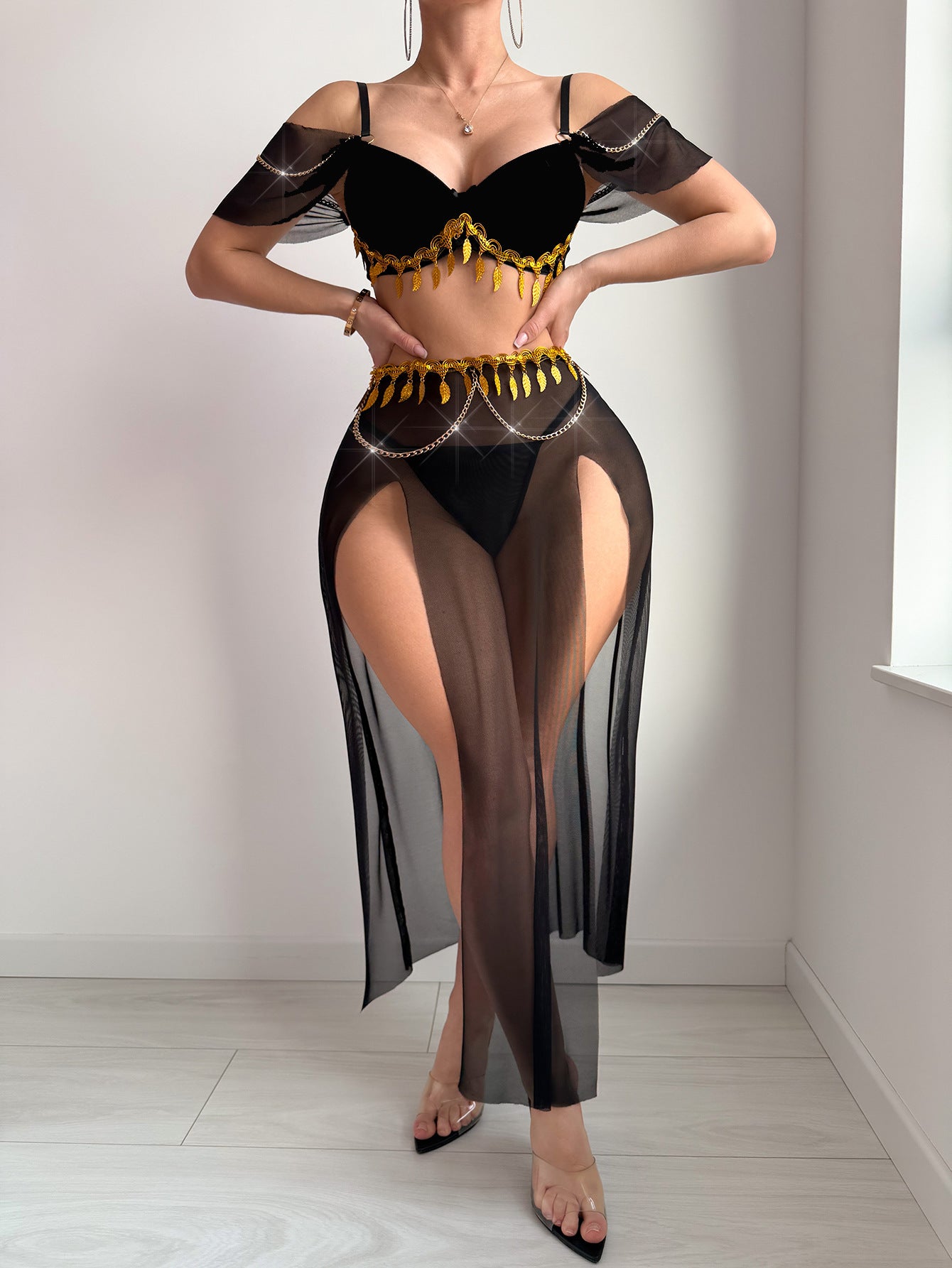 Sexy Underwear Sexy Exotic Dancing Lady Retro Tulle Sexy Western Dress Skirt