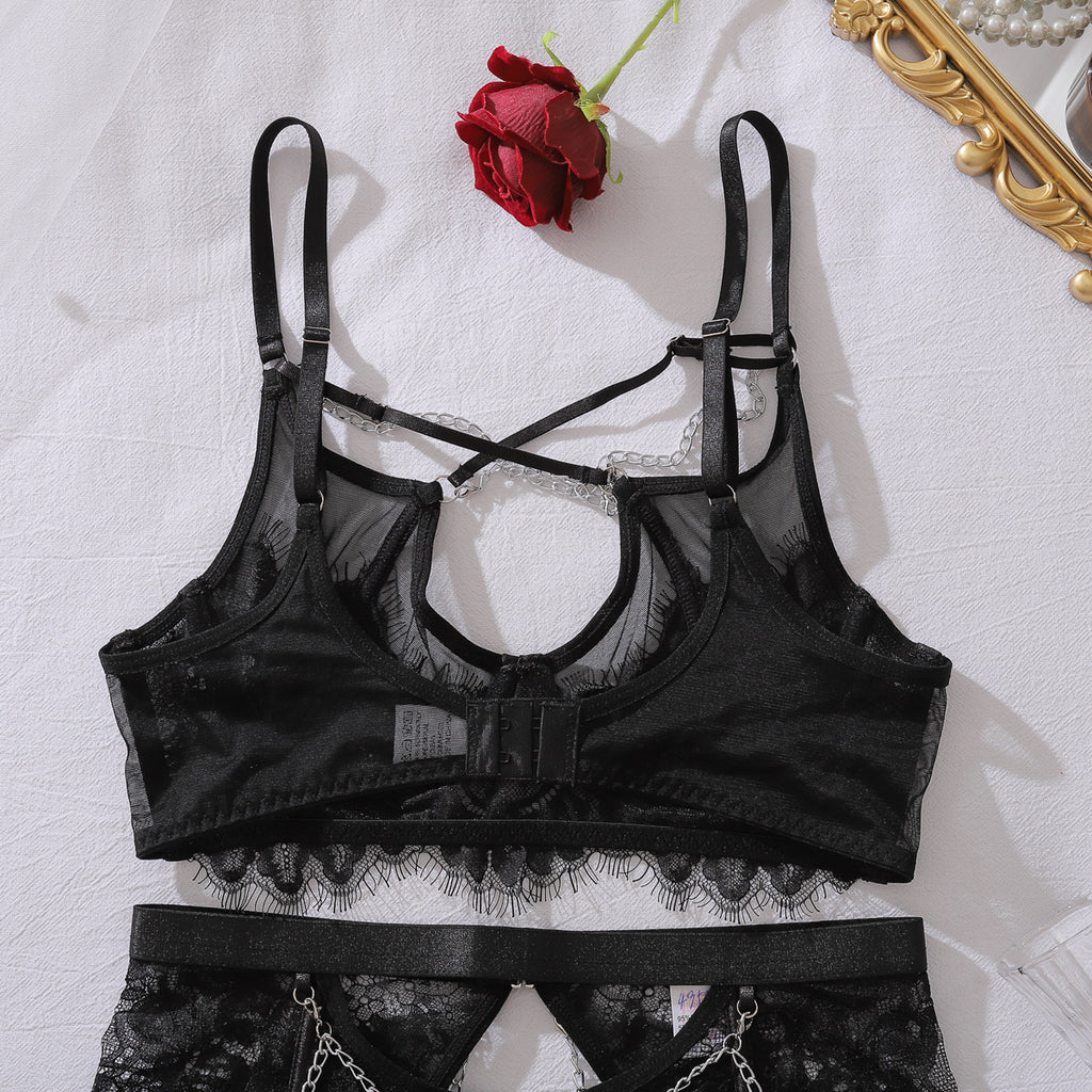 Decoration See through Eyelash Lace Body Shaping Sexy Underwear Split