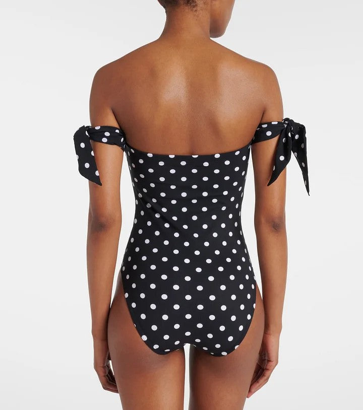 Polka Dot One Piece Swimsuit Women Vacation Beach Two Piece Sets