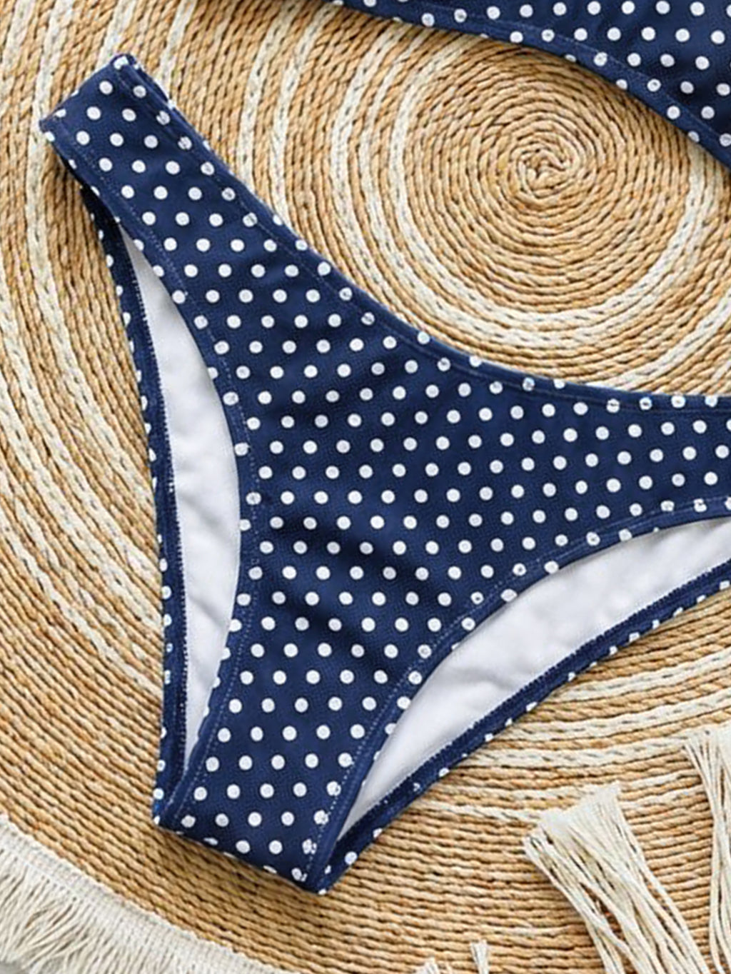 Bikini Polka Dot Print Low Waist Sexy Split Quick Drying Bikini Swimsuit Women