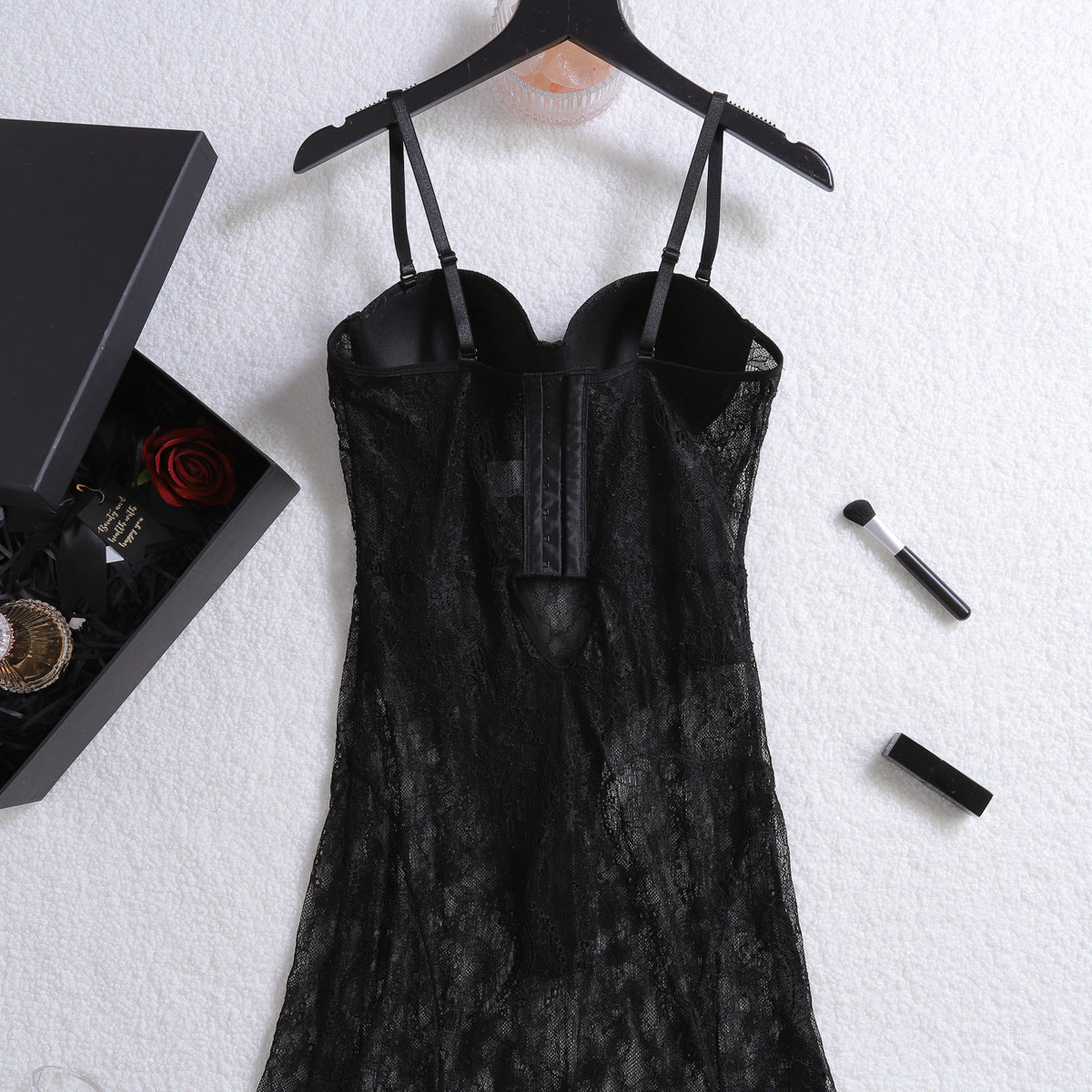 Sheer Lace Slip Dress