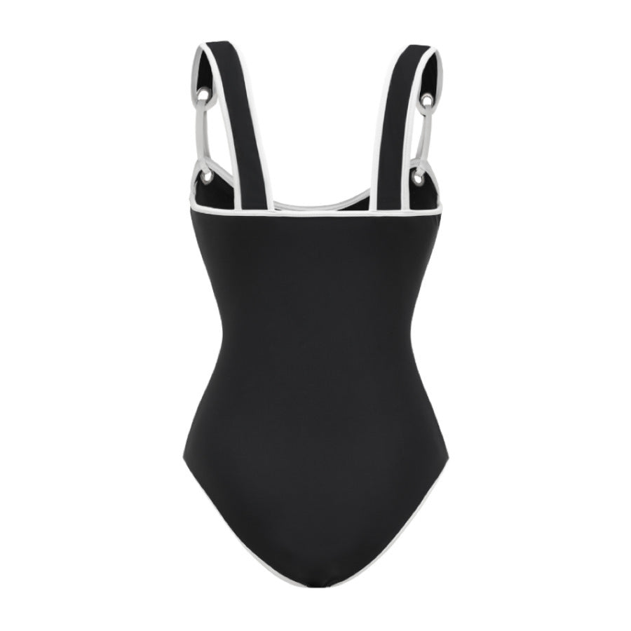 Swimsuit Black High Grade One Piece Swimsuit Women Order Other Solid Color
