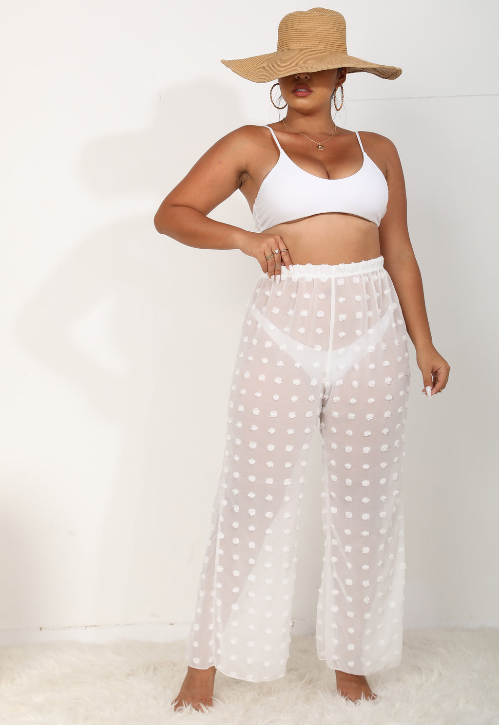 Plus Size See through Casual Pants