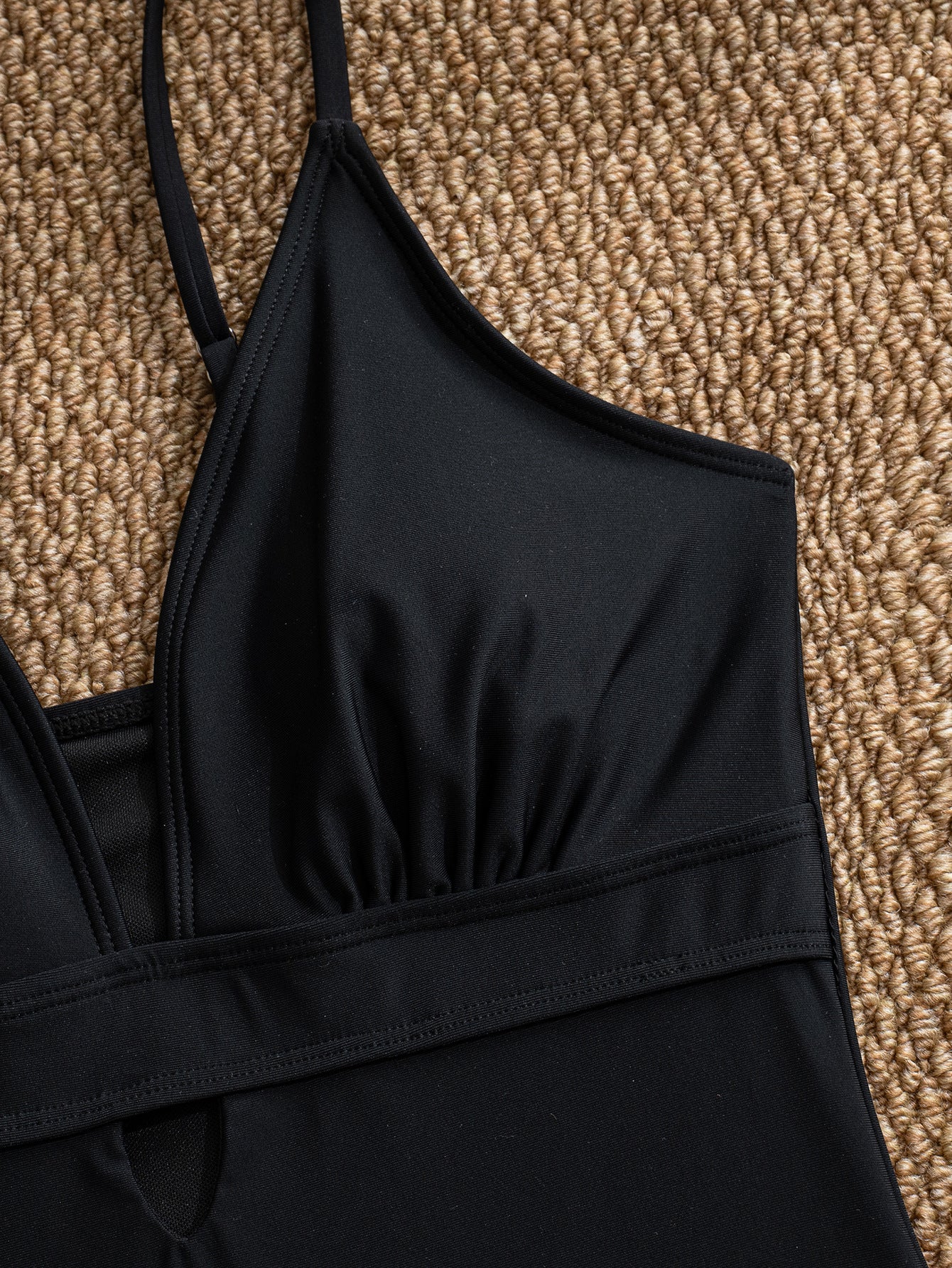 Bikini Solid Color One Piece Cover One Piece Two Piece Set Bikini Swimsuit for Women