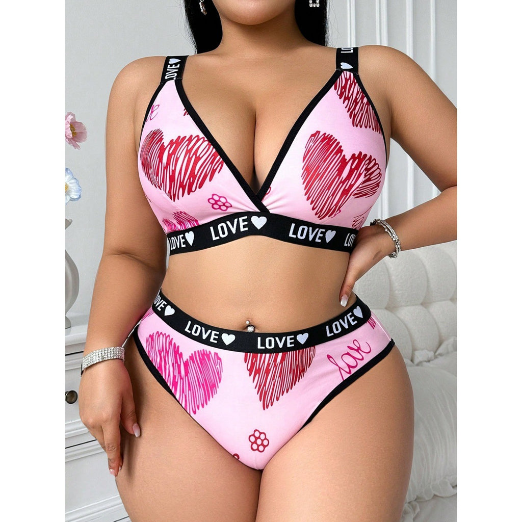 Plus Size Two Piece Sports Underwear