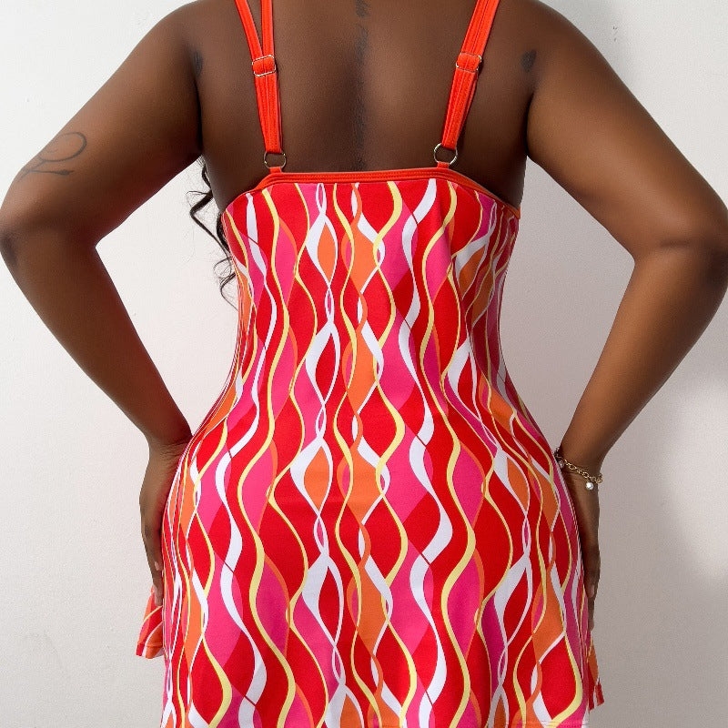 Plus Size Bikini Sexy Print Swimsuit