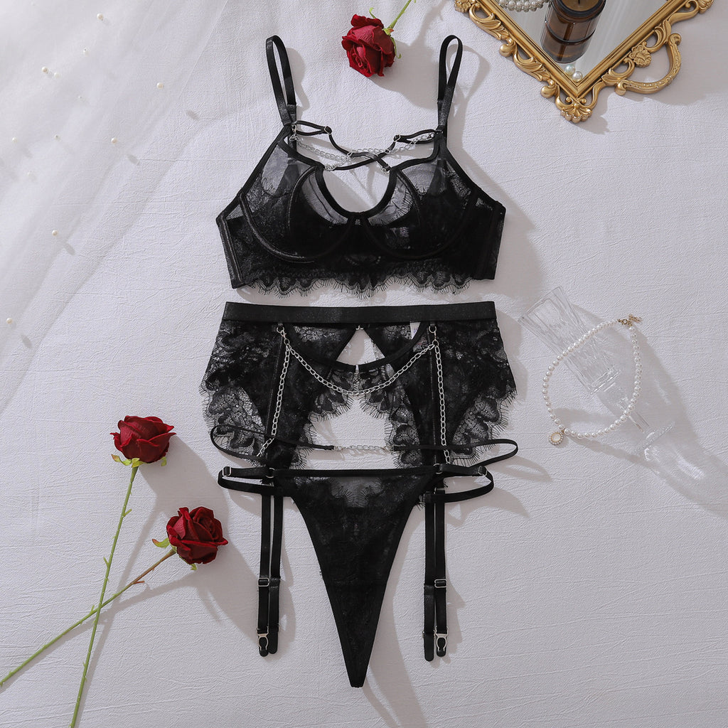 Decoration See through Eyelash Lace Body Shaping Sexy Underwear Split