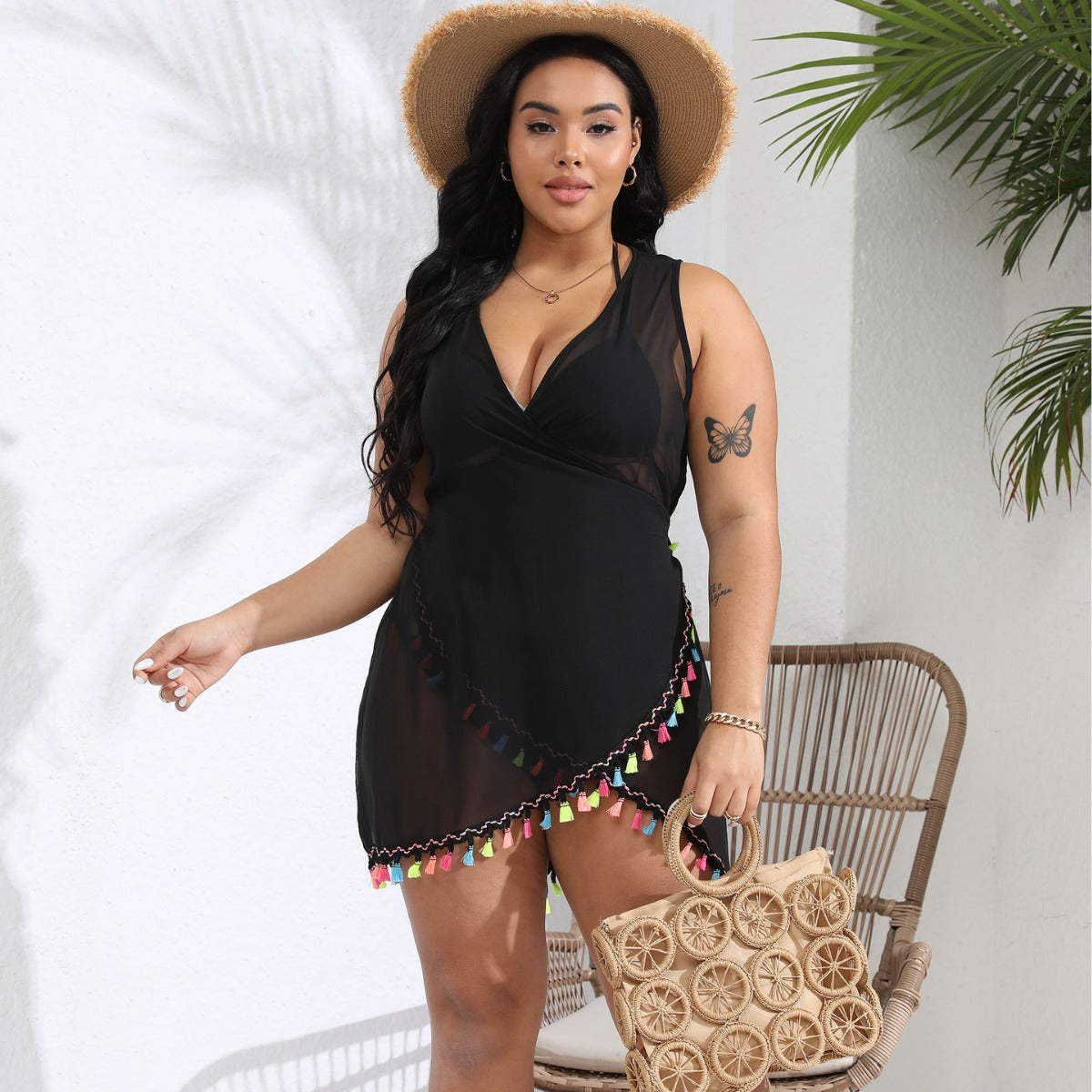 Plus Size One Piece Beach Dress